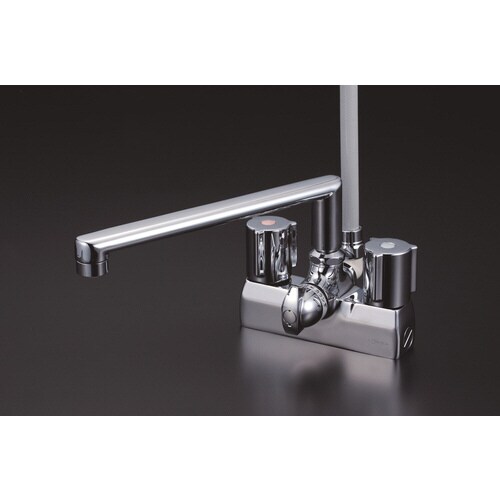 デッキ一時止水付2ハンドルシャワー