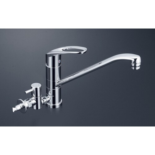 流し台混合栓 止水栓付