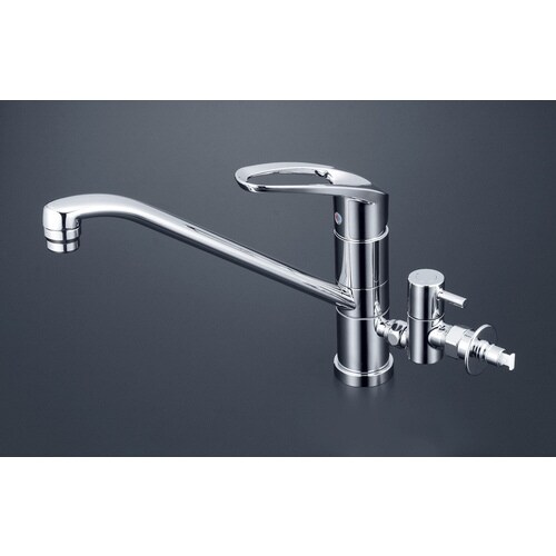 流し台混合栓 止水栓付