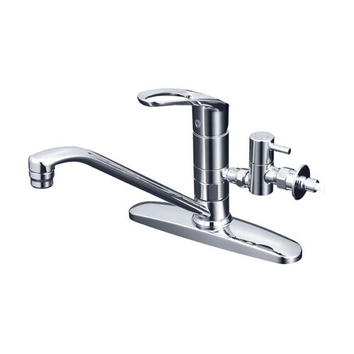 寒 流し台混合栓 栓付