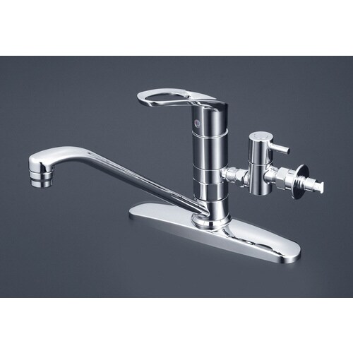 流し台混合栓 止水栓付