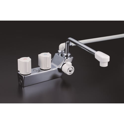 デッキ一時止水付2ハンドルシャワー