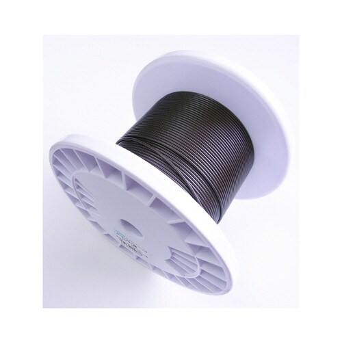 ワイヤーロープビニコートタイプ リール巻 黒