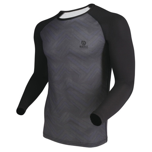 メッシュクルーネックシャツジググレー LL