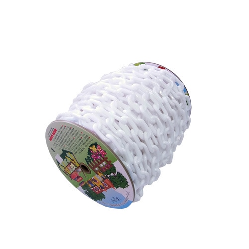 プラカラー リンクリール巻チェイン 白