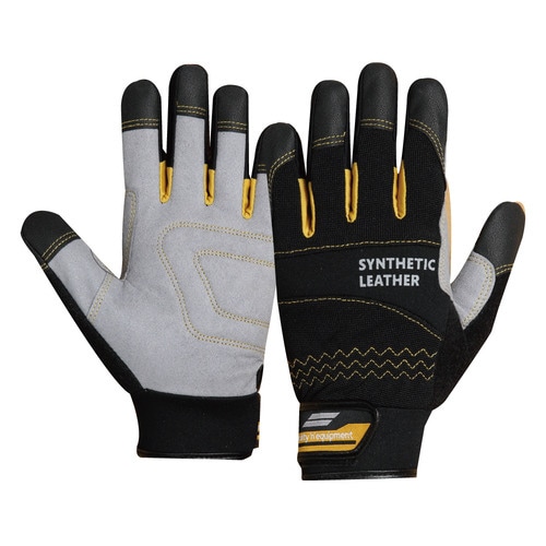 MF手袋 ブラックxゴールド L