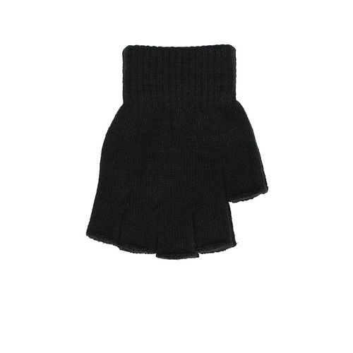 のびのび5本指出手袋 ブラック