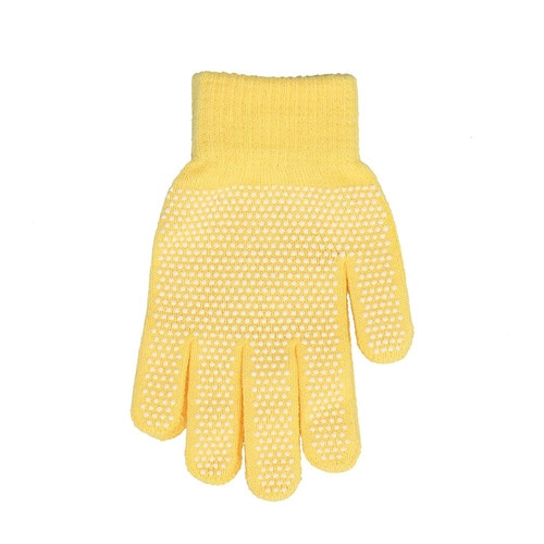スベリ止付のびのび手袋 イエロー