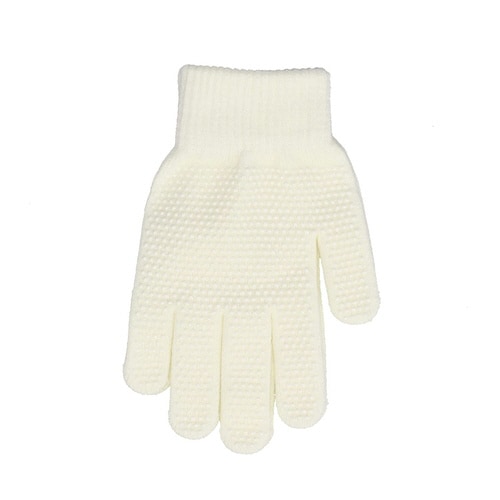 スベリ止付のびのび手袋 ホワイト