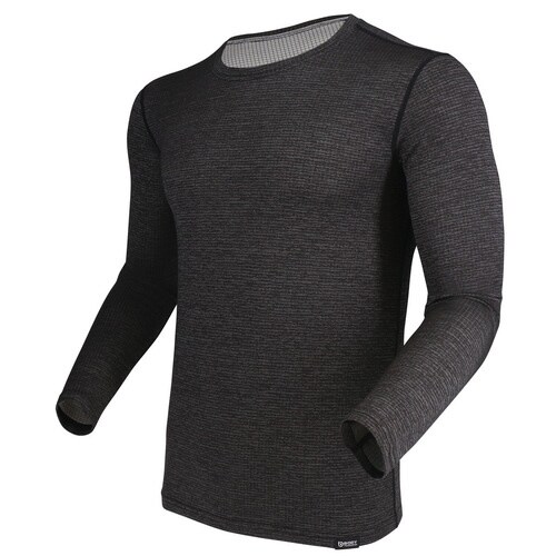 ロングスリーブ クルーネックシャツ 黒 S