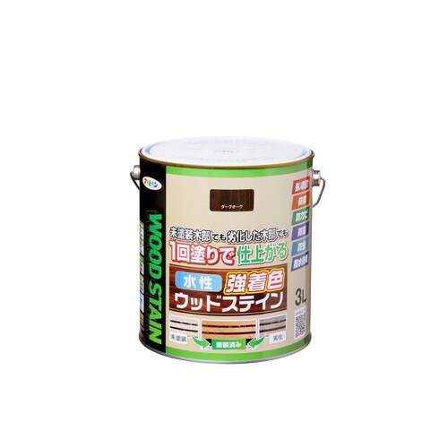 水性強着色ウッドステイン 3L ダークオーク