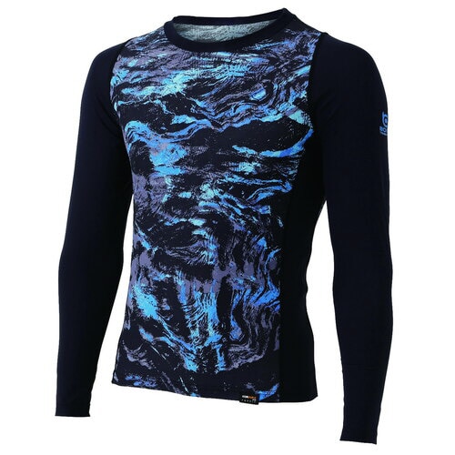 EVO ロング クルーネック カモ黒 LL