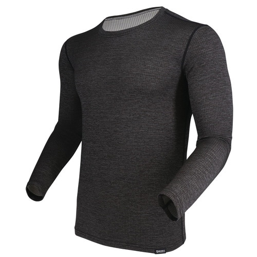 ロングスリーブ クルーネックシャツ黒 LL