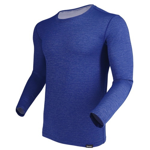 ロングスリーブ クルーネックシャツ 紺 L