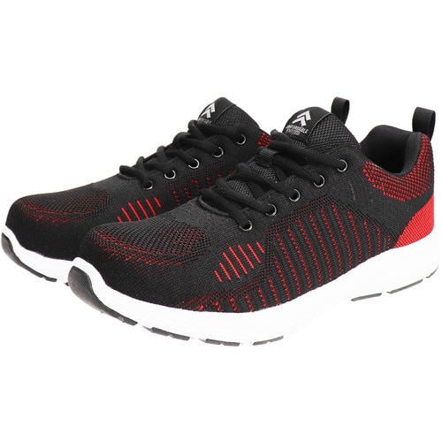 ニットシューズ ブラックxレッド 25.5