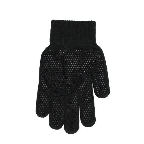 スベリ止付のびのび手袋ブラック