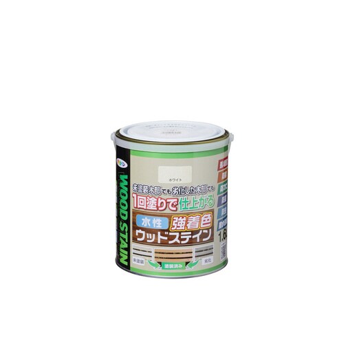 水性強着色ウッドステイン 1.6L ホワイト
