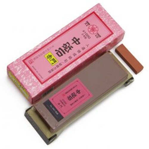 中砥石 3号型(赤色)ゴム足PC台付 #1000