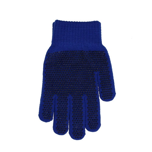 スベリ止付のびのび手袋 ブルー
