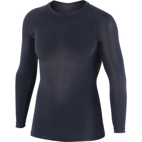 オタフク 冷感消臭長袖ネックシャツ 黒 4L