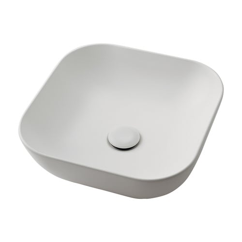 カクダイ 角型手洗器 マットホワイト