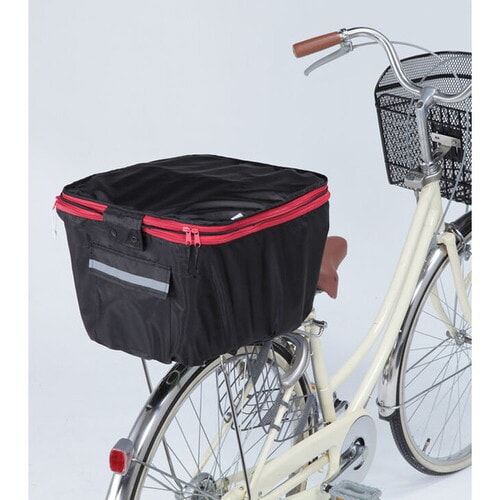 川住 2段式後ろカゴカバー ブラック