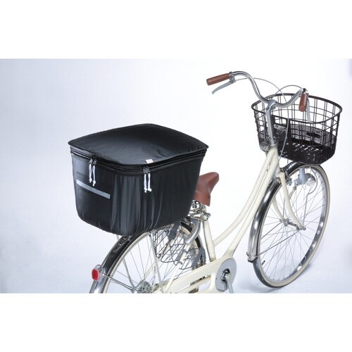 川住 2段式後ろカゴカバーBK