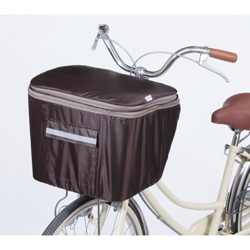 川住 2段式前カゴカバー ブラウン