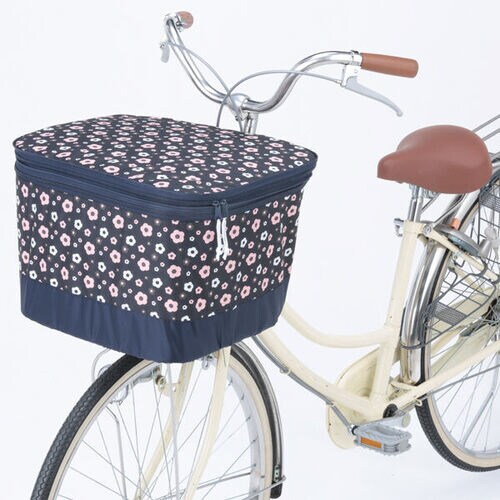 川住 2段式前カゴカバー モダンフラワーP