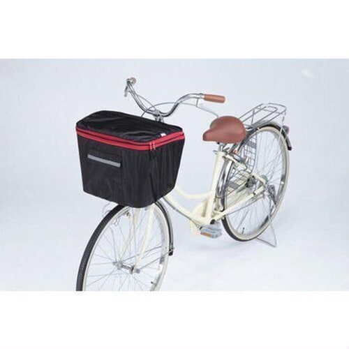 川住 2段式前カゴカバー ブラック
