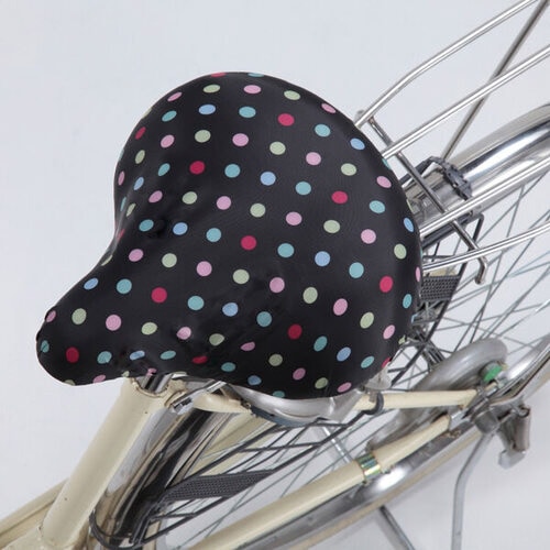 川住 サドルカバー ブラックカラードット