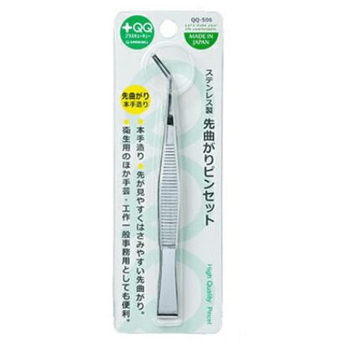 Gベル ステン先曲がりピンセット