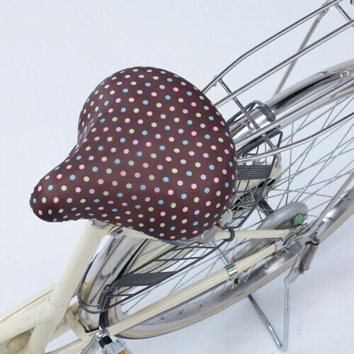 川住 サドルカバーモダンドットブラウン