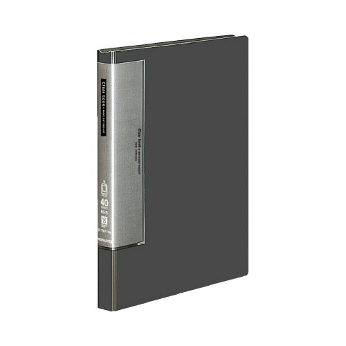 クリヤーブックウェーブカットB5縦40P濃灰X12