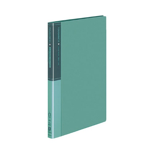 クリヤブックタフネス固定式A4縦20P緑X3