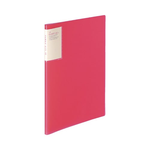 クリヤブックキャリーオール固定A4縦10P桃X3