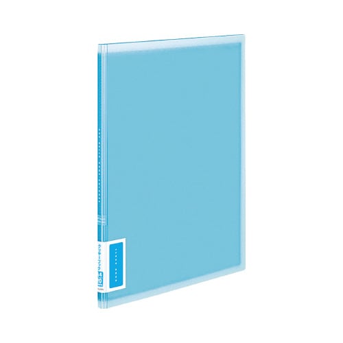 クリヤーブックコロレー固定式A4ポケット青X3
