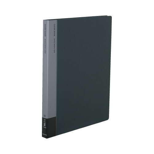 クリヤブック替紙式B4縦36穴12枚P濃灰X3