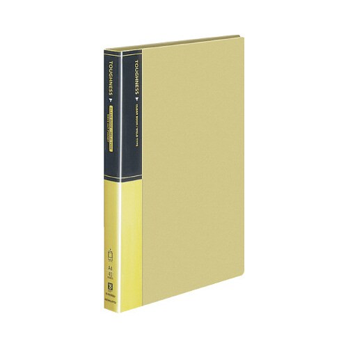 クリヤーブックタフネス固定式A4縦40P黄X3