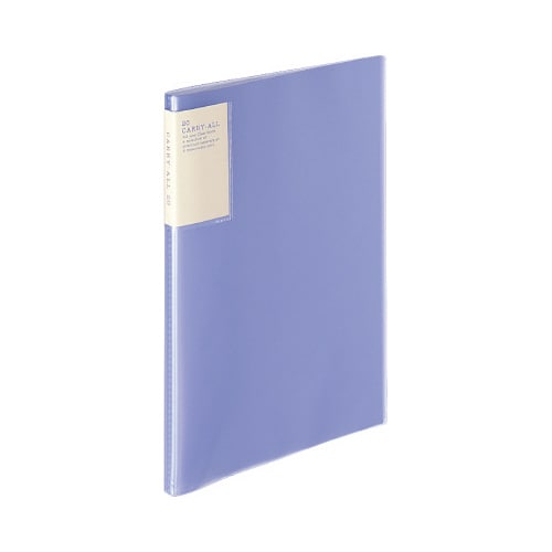 クリヤブックキャリーオール固定A4縦20P紫X3