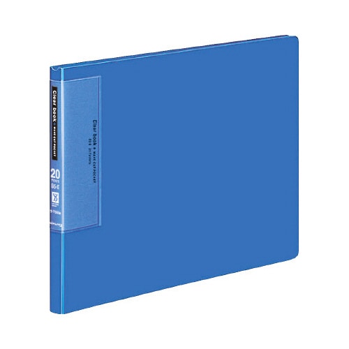 クリヤーブックウェーブカットB5横20P青X3