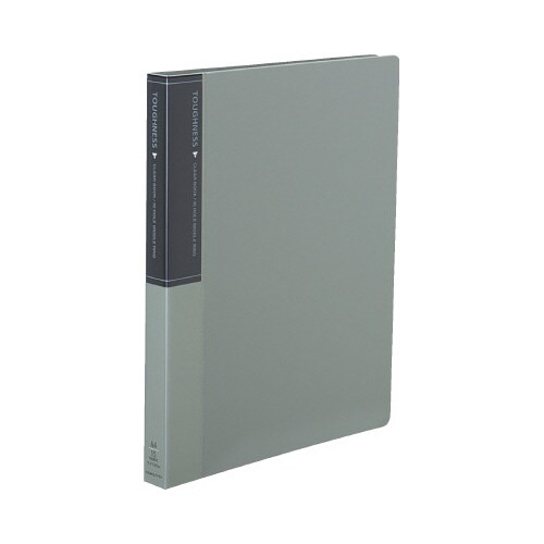 クリヤーブック タフネス ミドルリングA4 灰X3