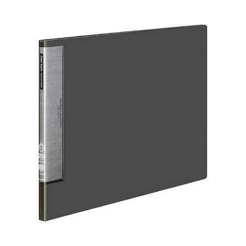 クリヤーブック固定式A3横20枚濃灰X3