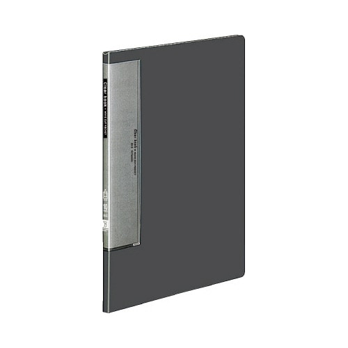 クリヤーブックウェーブカットB5縦10P濃灰X3