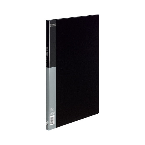 クリヤーブックベーシックB4縦20ポケット黒X3