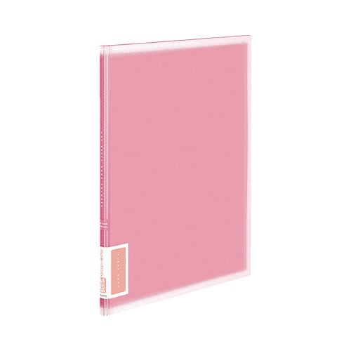 クリヤーブックコロレー固定式A4ポケット桃X3