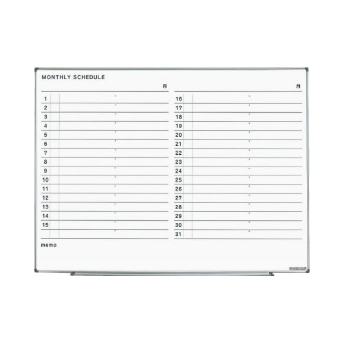 ホワイトボード(軽量タイプ)月行事横書き 大X2