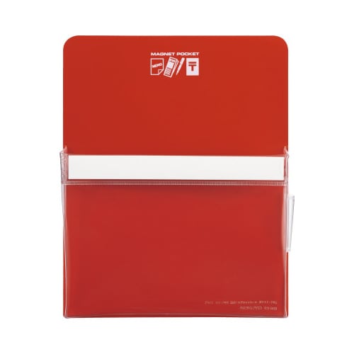 マグネットポケットA4180×230mm赤X3