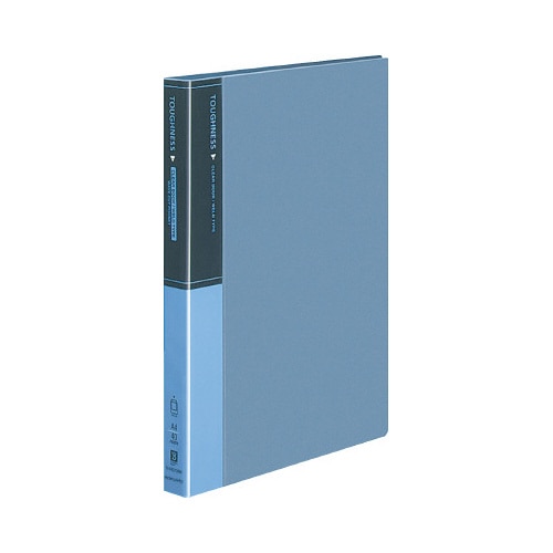 クリヤーブックタフネス固定式A4縦40P青X3