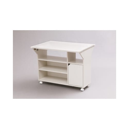 扉付きキッチンワゴン オフホワイト